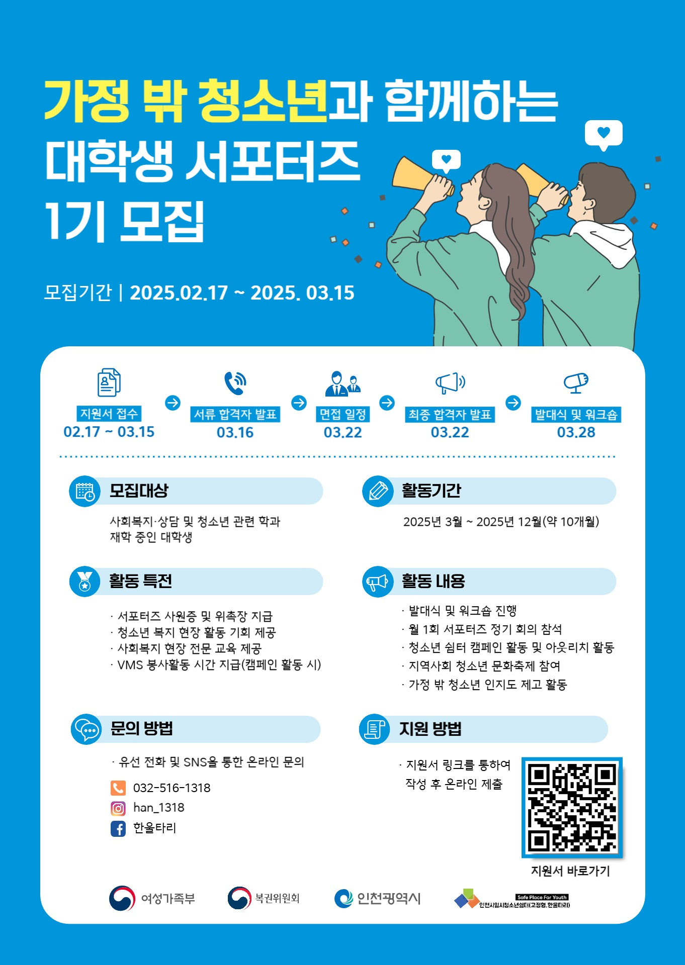 청소년 복지현장 활성화를 위한 대학생 서포터즈