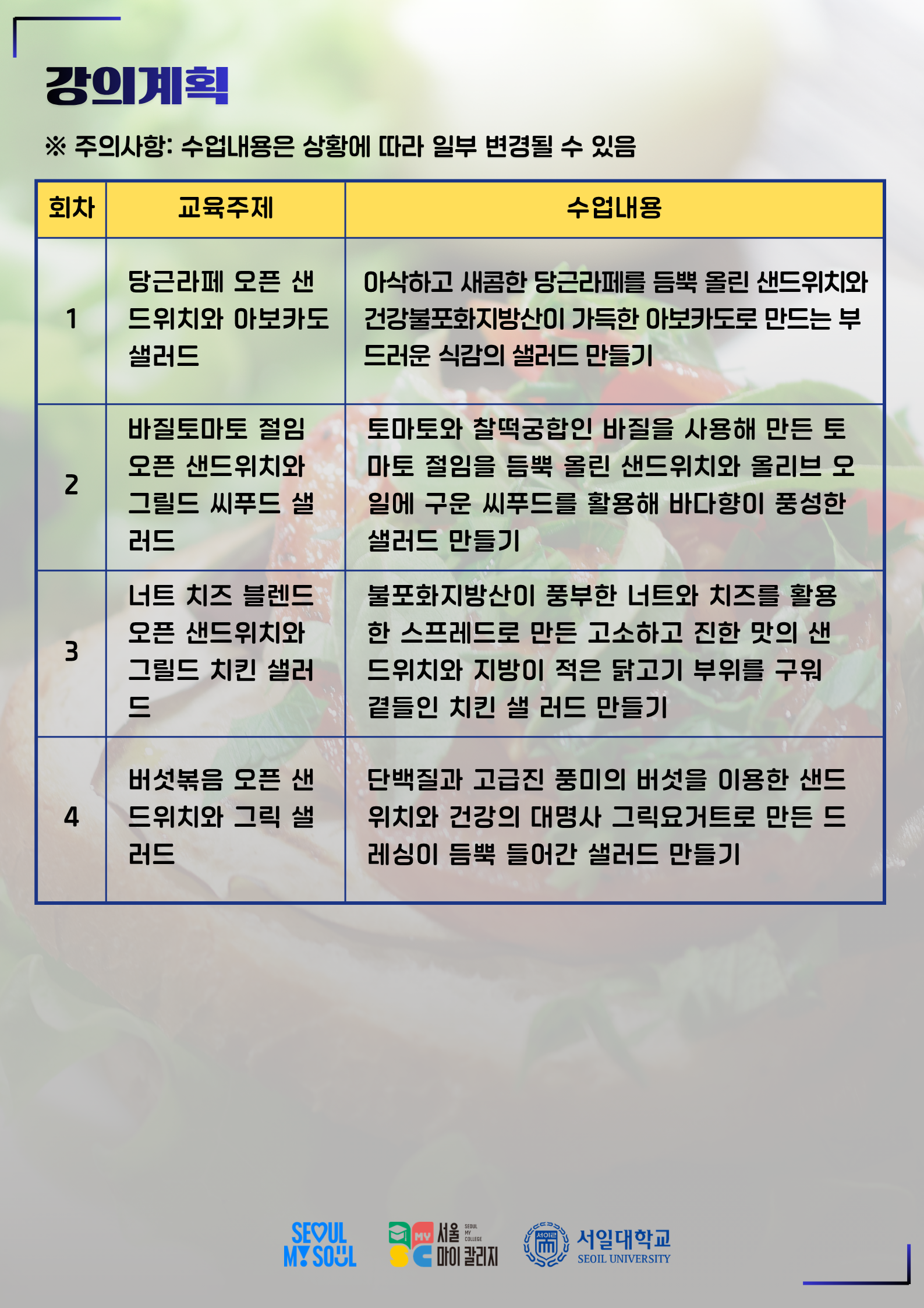1강_건강과 맛을 함께 즐기는 지중해식 오픈 샌드위치&샐러드_3