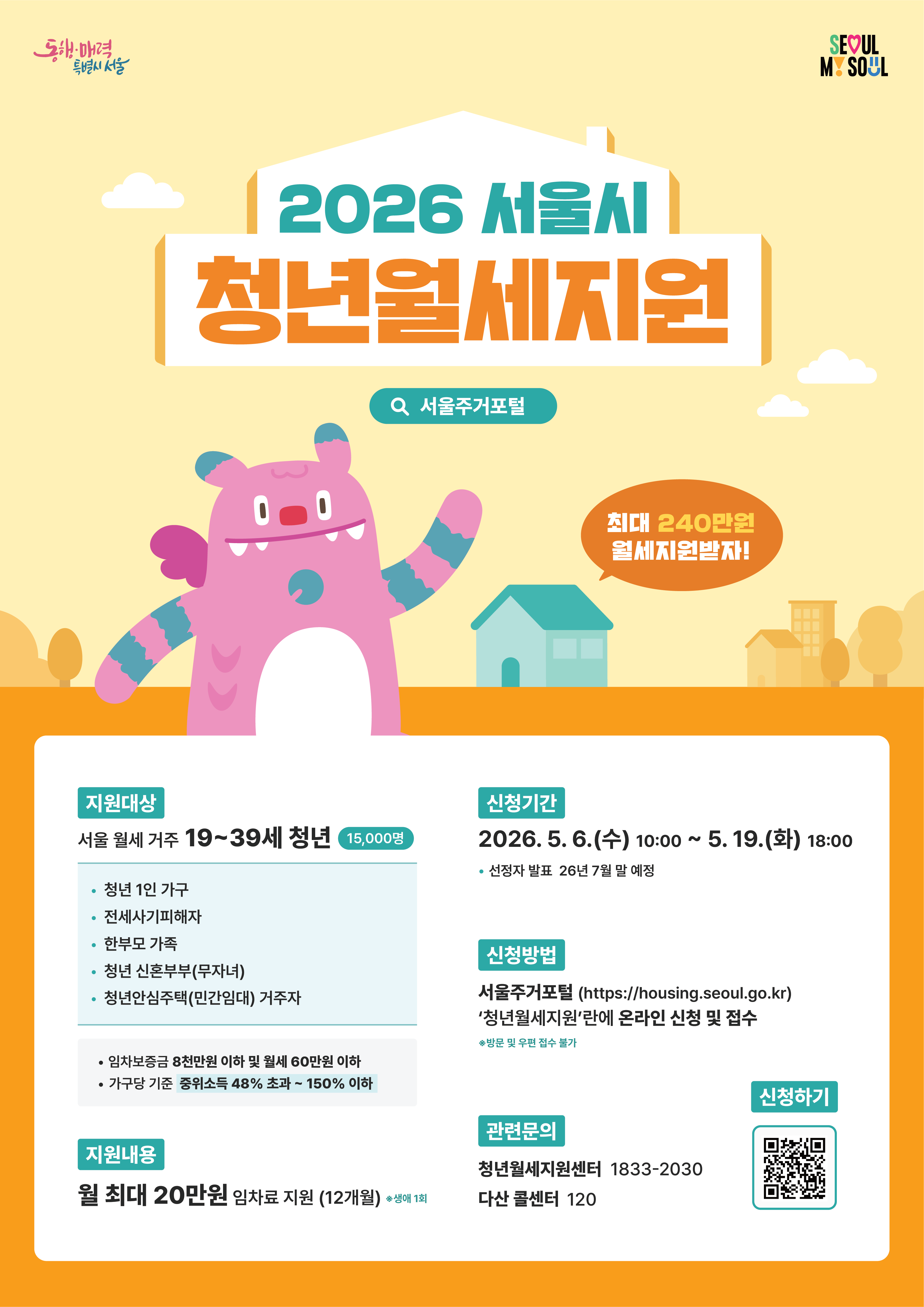 2026 서울시 청년월세지원 모집