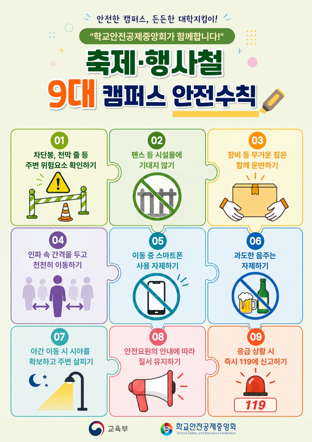 2026년 대학 안전사고 예방 포스터 배포 안내